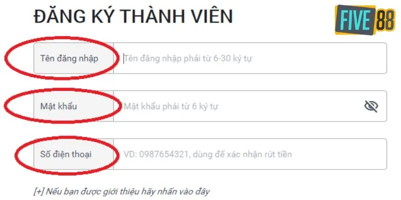 Những lưu ý khi đăng ký Five88 mới nhất 2024